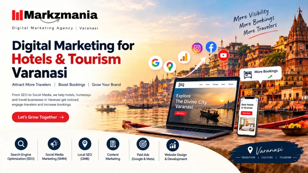 Digital Marketing for Hotels & Tourism Varanasi